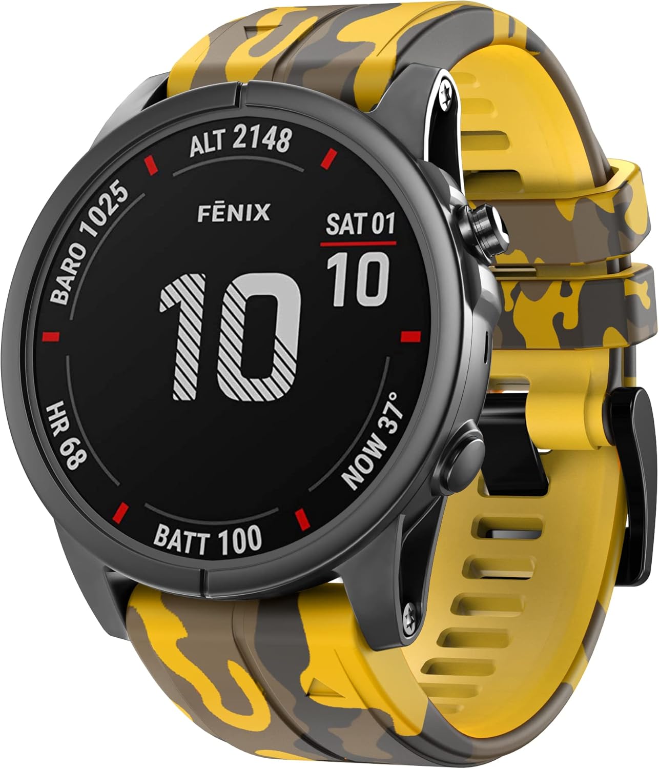 ANCOOL Compatible con Garmin Fenix 6 Bandas, 0.866 pulgadas, repuesto suave para Fenix 5Fenix 6 ProFenix 5 PlusQuatix 6Approach S62, amarillo