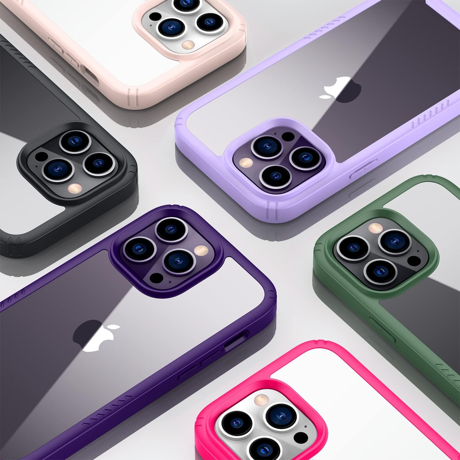 Goodon Funda para iPhone 14 Pro Max con protector de pantalla y protector de lente de cámara, probada contra caídas militares desde 6 pies, funda