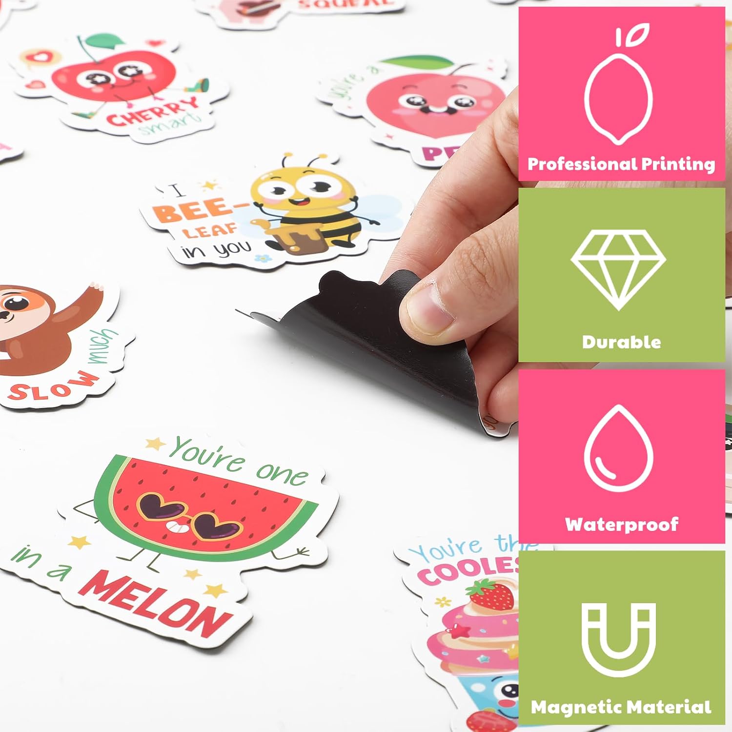 16 piezas de imanes de nevera divertidos juegos de palabras magnéticas, calcomanías decorativas para refrigerador, imanes divertidos para casillero,