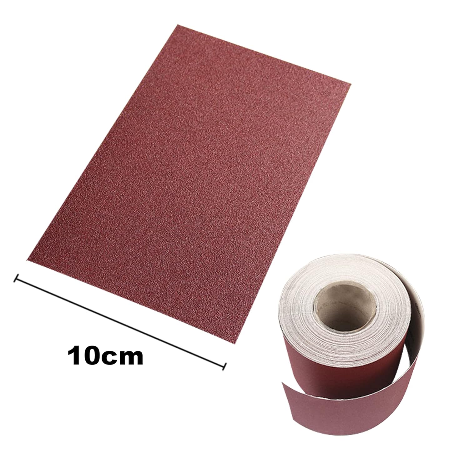 Rollo de tela de esmeril de grano 120 para acabado de muebles de madera de metal, lijado de metal, pulido automotriz, rollo de lija mate, rollo de