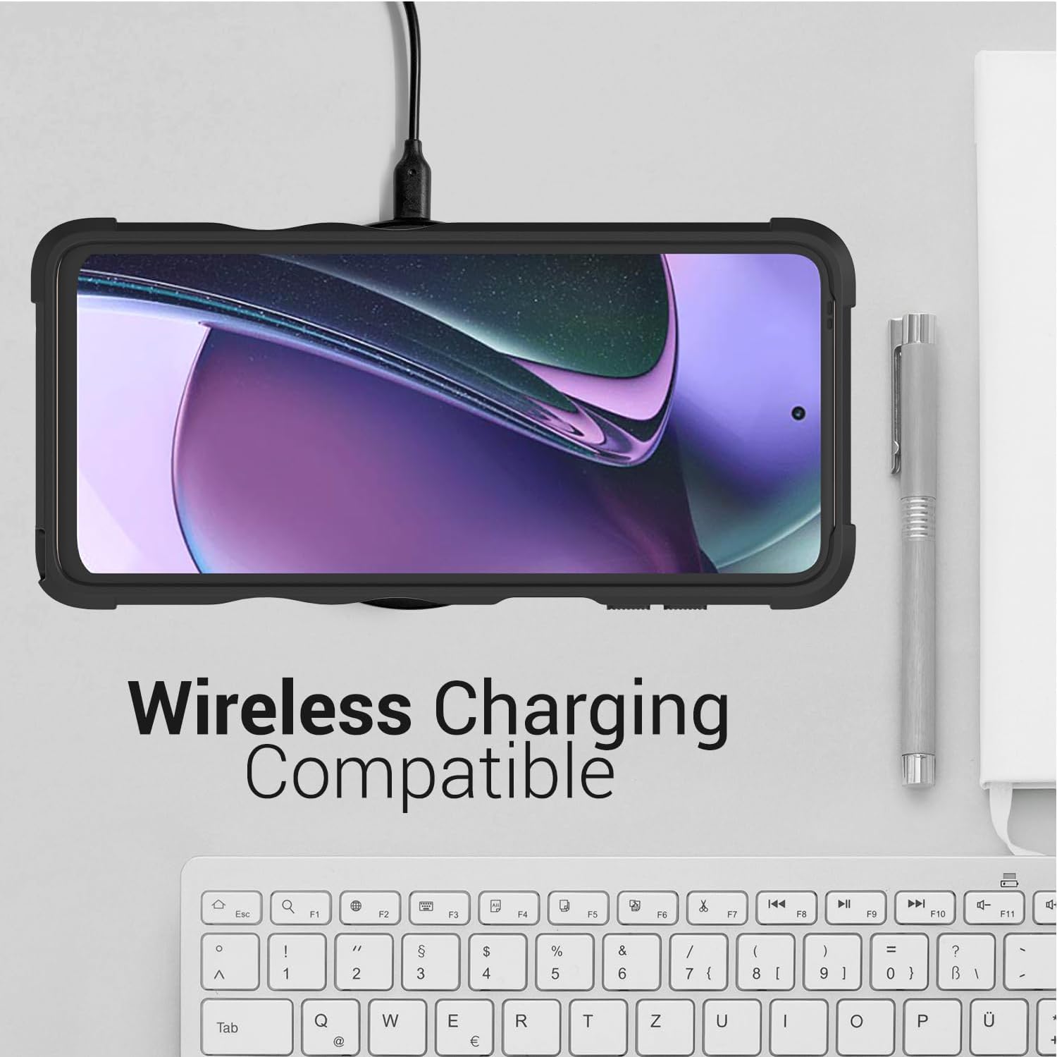 CoverON Funda resistente diseñada para Motorola Moto G Stylus 5G 2023, resistente grado militar A de plástico duro híbrido de goma TPU con agarre de