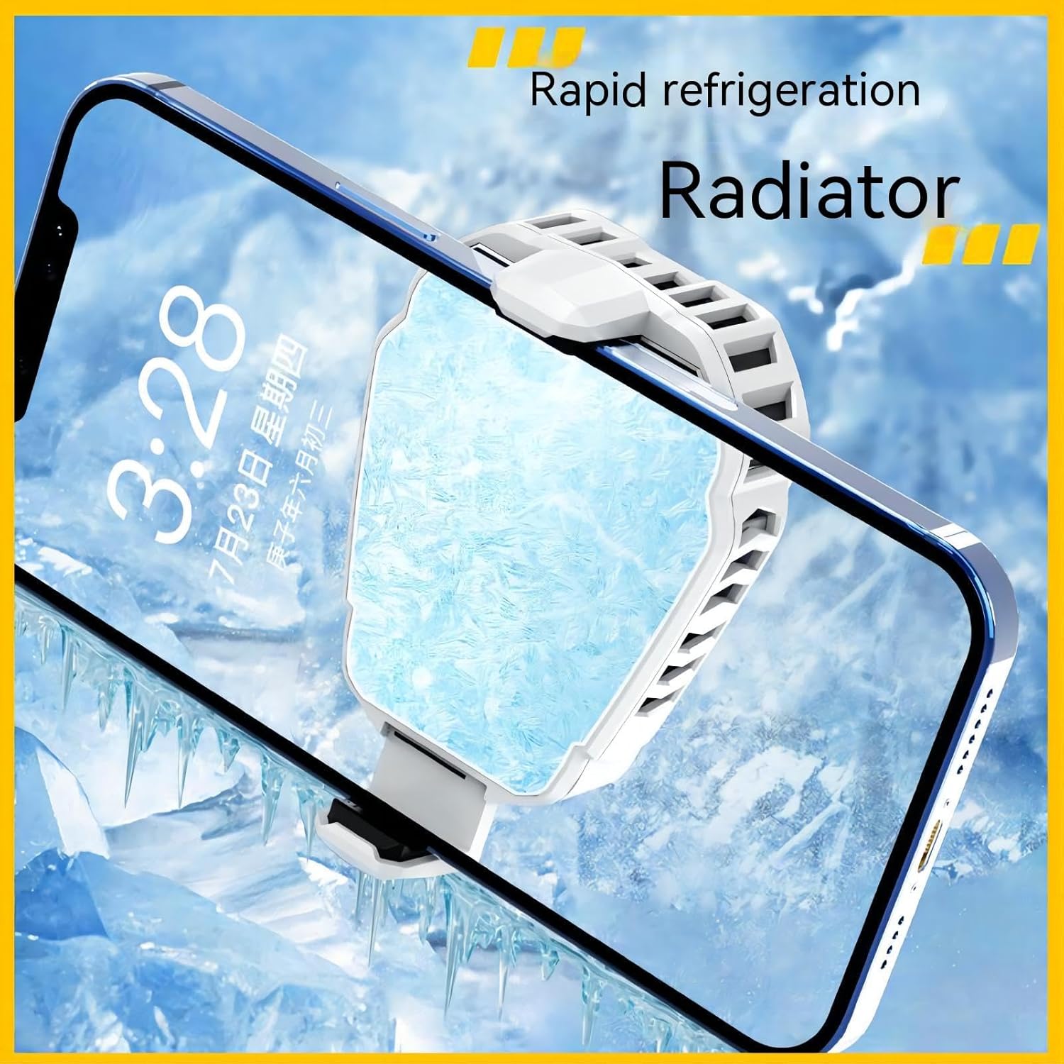 Enfriador de teléfono móvil, disipador de calor, negro, dispositivo de enfriamiento móvil compatible con teléfonos inteligentes de 2.6-3.27