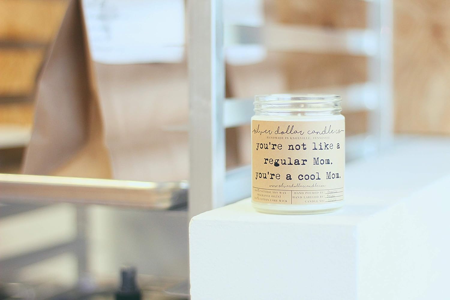 ‘You’re a Cool Mom’ Candle – 9oz Hand-Poured Soy Wax with 24 Unique Scents – Eco-Friendly, Long-Lasting Aroma for Home – Ideal for Moms, Humorous &