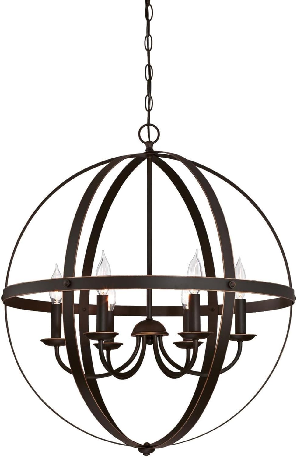 Westinghouse Lighting – Araña de luces 6110500 Stella Mira, estilo vintage, para interiores, con tres luces, acabado en madera rústica, con detalles