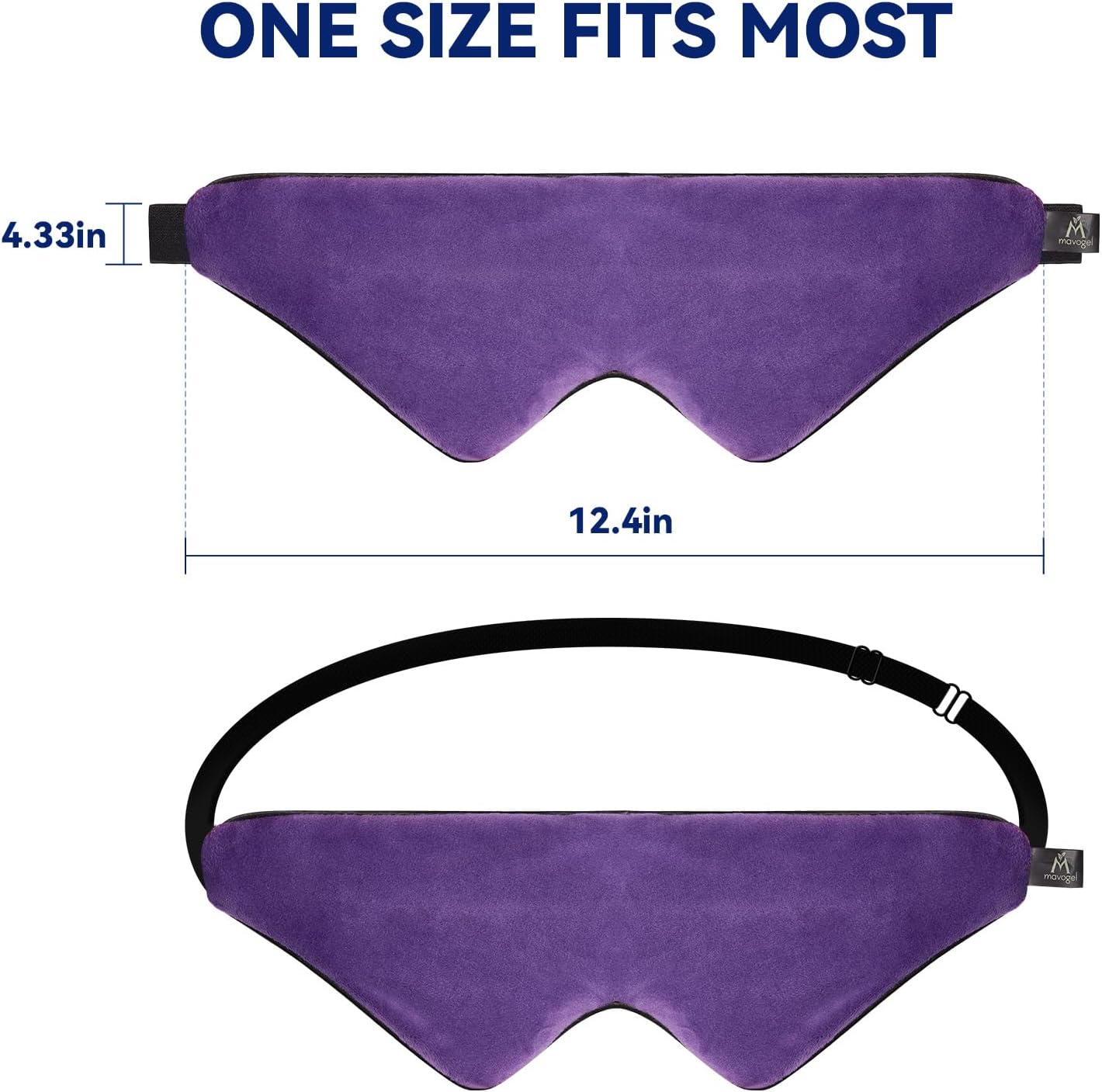 Mavogel Máscara de ojos de lavanda, diseño ultraligero, máscara única para dormir con aroma a lavanda para hombres y mujeres, excelente bloqueo de