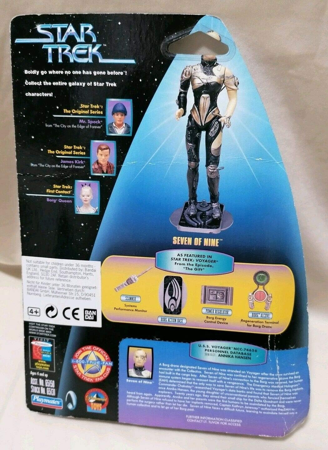 Figura de acción de siete de nueve de 5 pulgadas como aparece en Star Trek Voyager del episodio “The Gift” – Warp Factor Series 5