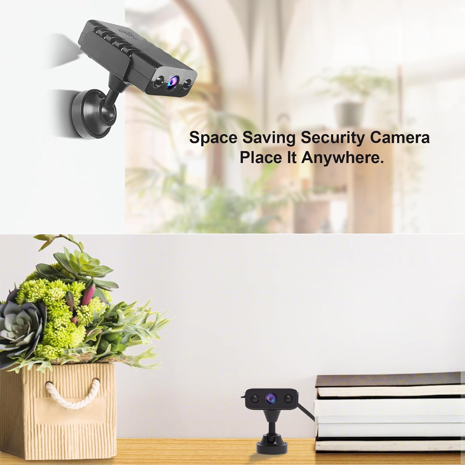 Cámara espía más pequeña, mini cámara inalámbrica, detector de cámara espía oculta, monitor de bebé HD1080P, cámara para mascotas con visión