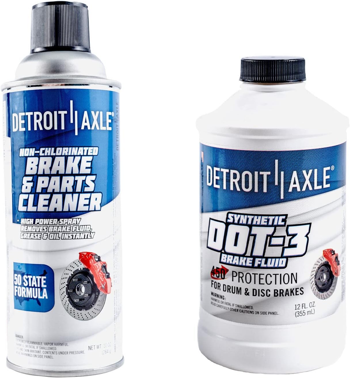 Detroit Axle – Pastillas de freno delanteras de cerámica con líquido limpiador de hardware de repuesto para Toyota Camry Rav4 Avalon Venza ES350