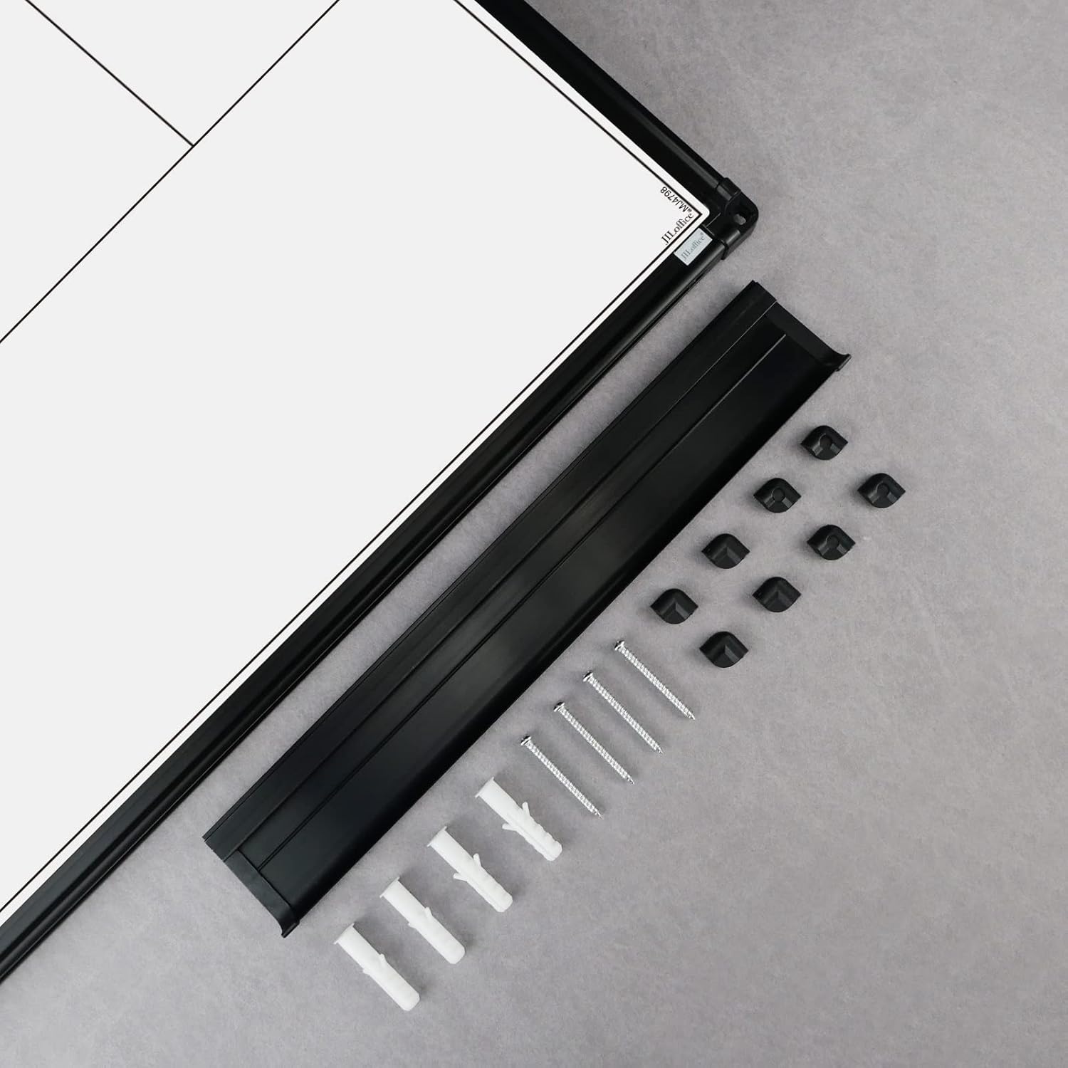 JILoffice Calendario magnético de borrado en seco, pizarra blanca de 2 meses, 48 x 36 pulgadas, marco de aluminio negro, tablero montado en la pared
