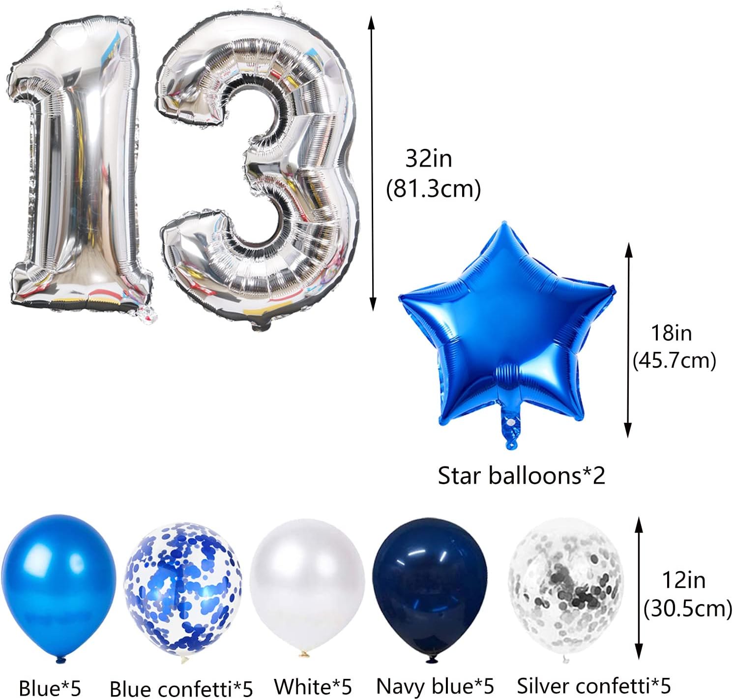 Decoraciones de cumpleaños número 13 azules para niños, decoración de cumpleaños de 13 años OMG UR A, pancarta azul de 13 cumpleaños número 13