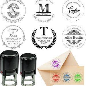 Sello personalizado con autoentintado de dirección de retorno, sello personalizado con logotipo de texto Sello de logotipo de negocios Sello de Sello personalizado con autoentintado de dirección de retorno, sello personalizado con logotipo de texto Sello de logotipo de negocios Sello de