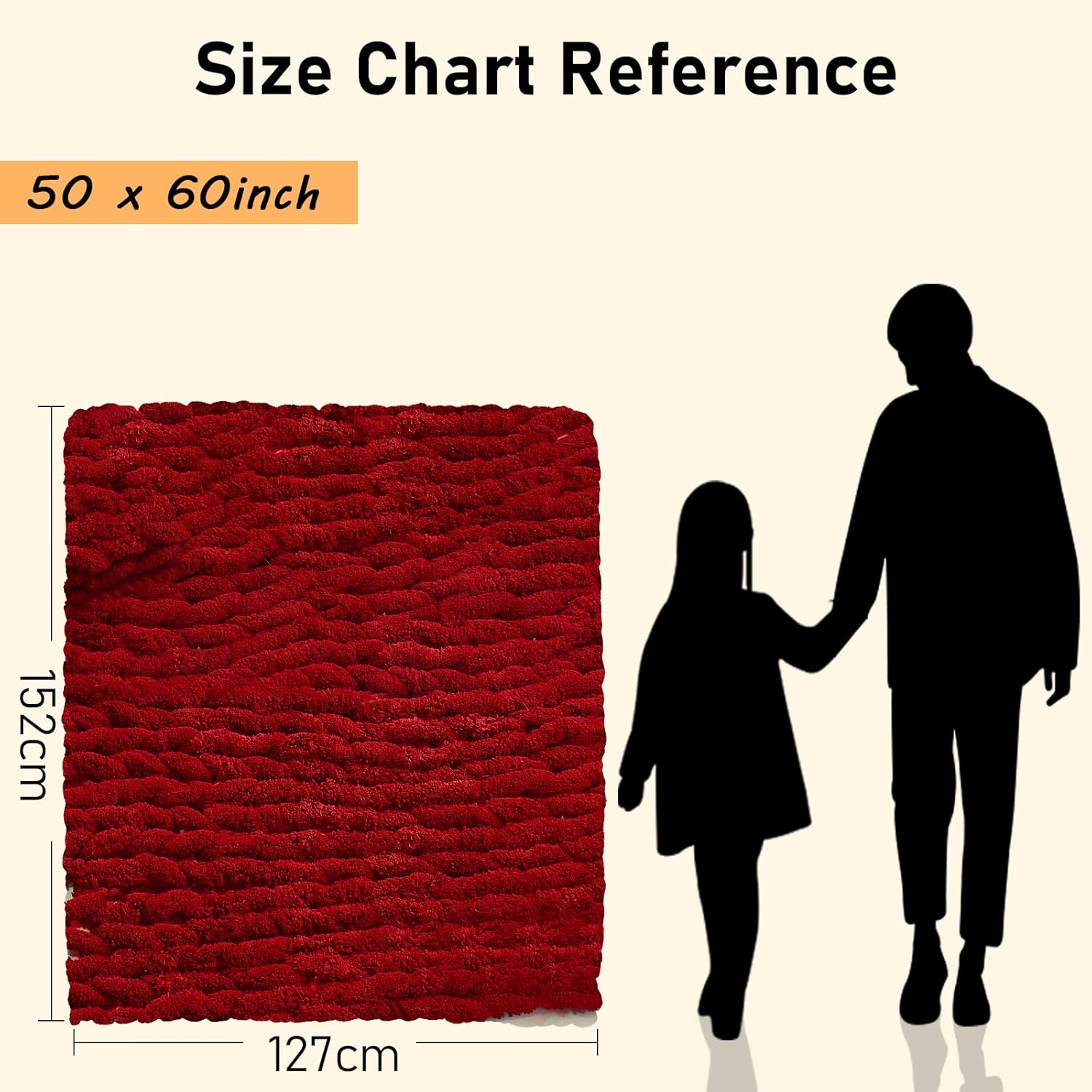 Comtest Manta de punto trenzado grueso hecha a mano, suave, acogedora y abrigada, para sofá y decoración del hogar, color rojo vino, 50 x 60