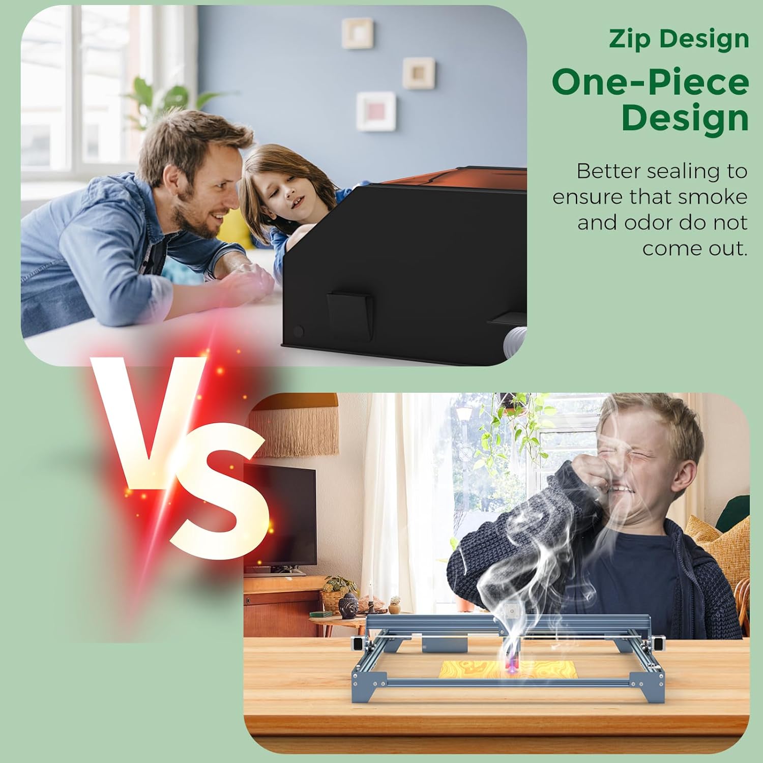 Carcasa para cortador láser, cubierta ignífuga y a prueba de humo para grabador láser, accesorios plegables para máquina de grabado láser, aislando