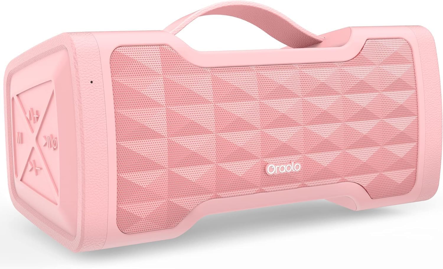 Oraolo Altavoz rosa Bluetooth más fuerte 40W altavoz portátil inalámbrico gran sonido estéreo, IPX6 impermeable, soporta entrada USBAUX, micrófono