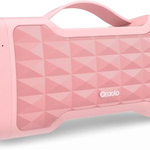 Oraolo Altavoz rosa Bluetooth más fuerte 40W altavoz portátil inalámbrico gran sonido estéreo, IPX6 impermeable, soporta entrada USBAUX, micrófono Oraolo Altavoz rosa Bluetooth más fuerte 40W altavoz portátil inalámbrico gran sonido estéreo, IPX6 impermeable, soporta entrada USBAUX, micrófono