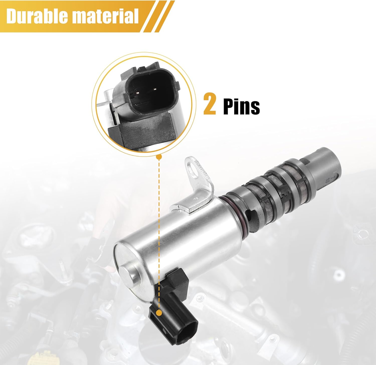 X AUTOHAUX Reemplazo de solenoide de control de sincronización de válvula variable del árbol de levas del motor No.15830-PNB-003 para Honda Civic