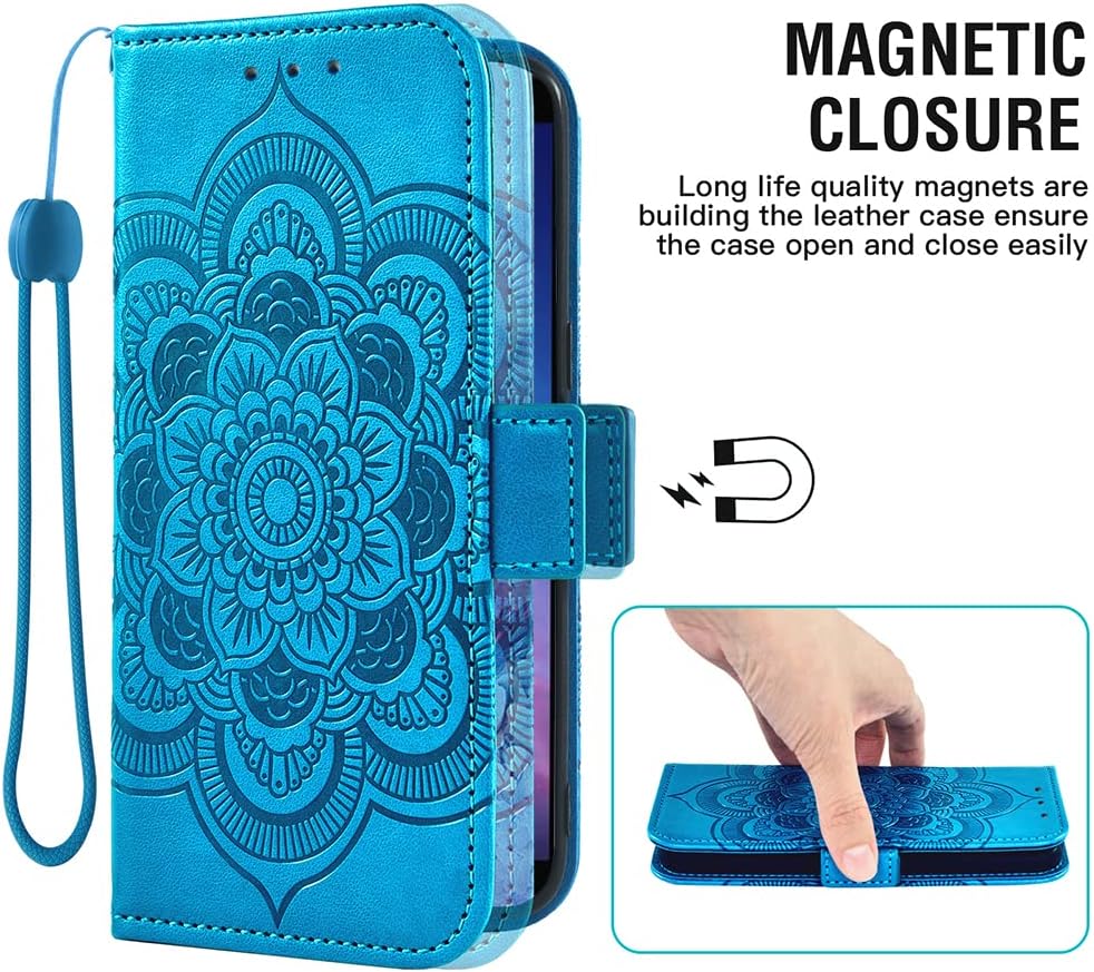 Asuwish Funda para teléfono Cloud Mobile Stratus C7 con protector de pantalla de vidrio templado y soporte de tarjeta de crédito con tapa de cuero,
