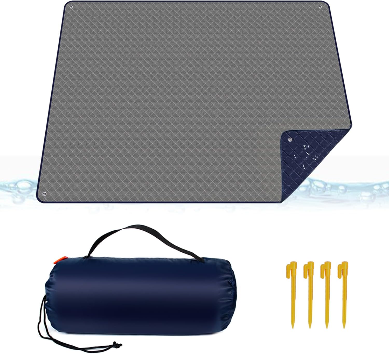 Sojoy Manta impermeable para acampar al aire libre, forro polar, resistente al viento, para eventos deportivos, automóvil, viajes, playa (60 x 80