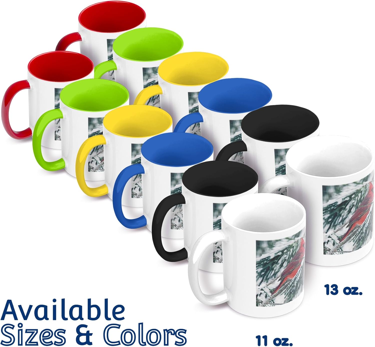 3dRose EvaDane – Citas divertidas – Mantén la calma y sigue adelante. Navy. – Tazas (mug_123114_5)