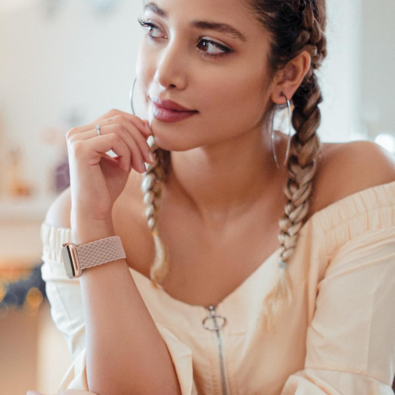 Correa trenzada Solo Loop para Apple Watch Band de 1.575 pulgadas, 1.614 pulgadas, 1.496 pulgadas, 1.732 pulgadas, 1.772 pulgadas, Ultra2 de 1.929