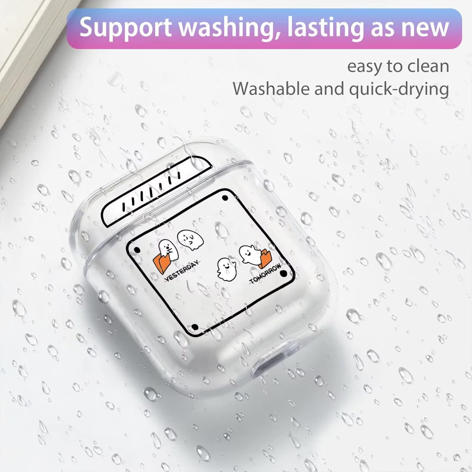 Funda para AirPods 3, para AirPods de 3 generación, funda transparente de dibujos animados, diseño elegante de anime kawaii, divertido protector a