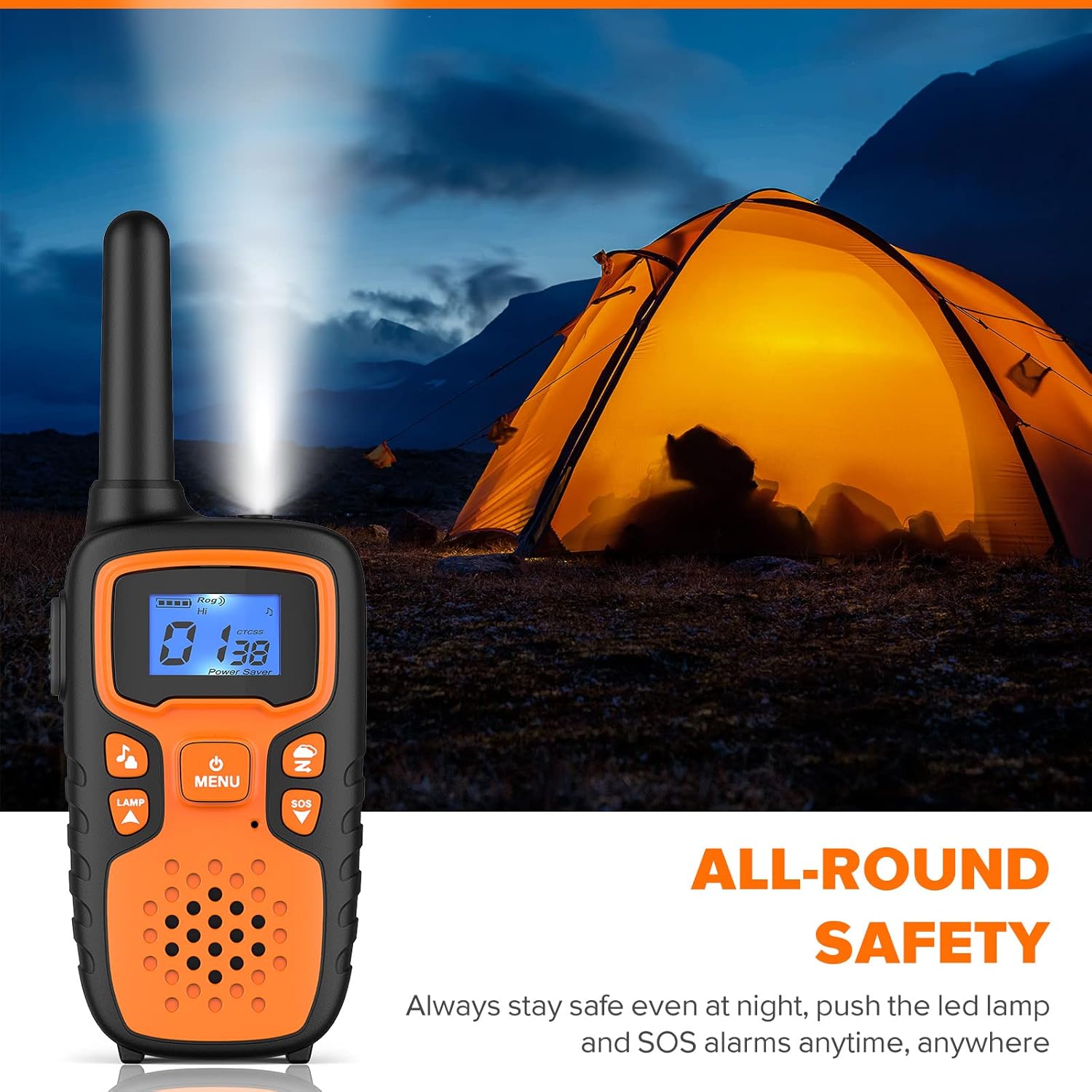 Walkie Talkies para adultos de largo alcance Wishouse – Radios portátiles de 2 vías recargables, accesorios de senderismo, equipo de campamento,