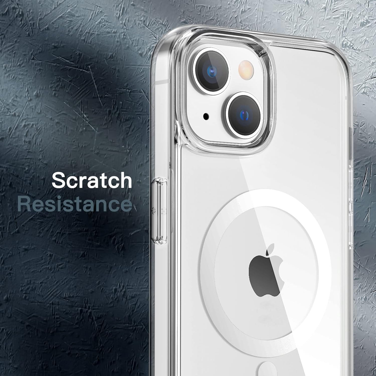 JETech Funda magnética para iPhone 14 Plus de 6.7 pulgadas, compatible con carga inalámbrica MagSafe, a prueba de golpes, parte trasera transparente