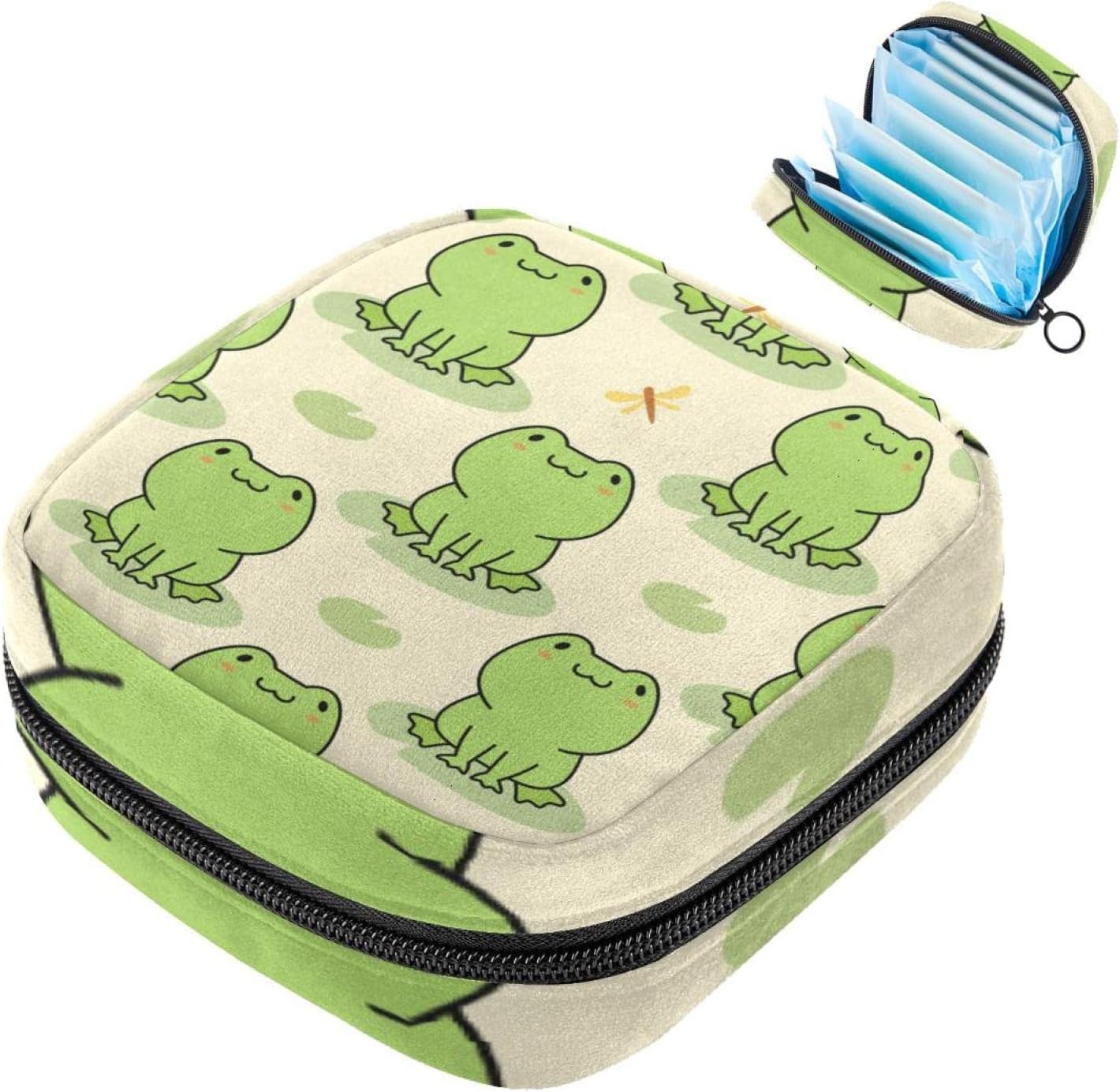 Bolsa de almacenamiento de servilletas sanitarias, bolsa de copa menstrual con cremallera para menstruación femenina para el primer período para