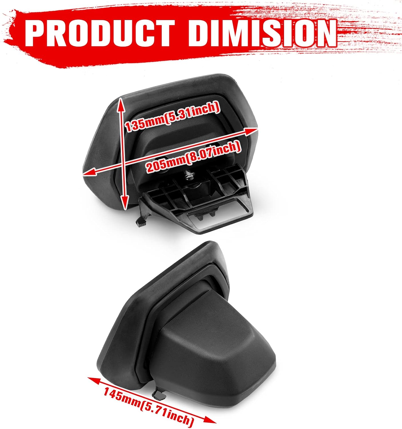 A & UTV PRO 1up – Respaldo de conductor para Can Am Ryker 600 900 Sport y Ryker Rally Edition 2019-2024, accesorios de soporte lumbar de ángulo