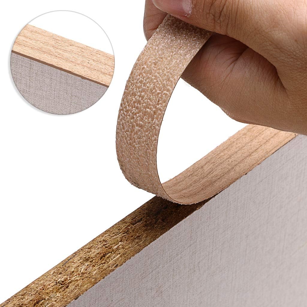 Skelang Cherry – Rollo de 2″ x 50′ de chapa de madera para borde, sin planchar, con adhesivo termofusible, cinta de madera flexible