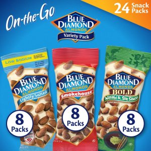 Blue Diamond Almonds Paquete variado de nueces para niños, oficina, escuela, sobre la marcha, paquetes individuales de 0.75 onzas sin gluten, wasabi Blue Diamond Almonds Paquete variado de nueces para niños, oficina, escuela, sobre la marcha, paquetes individuales de 0.75 onzas sin gluten, wasabi