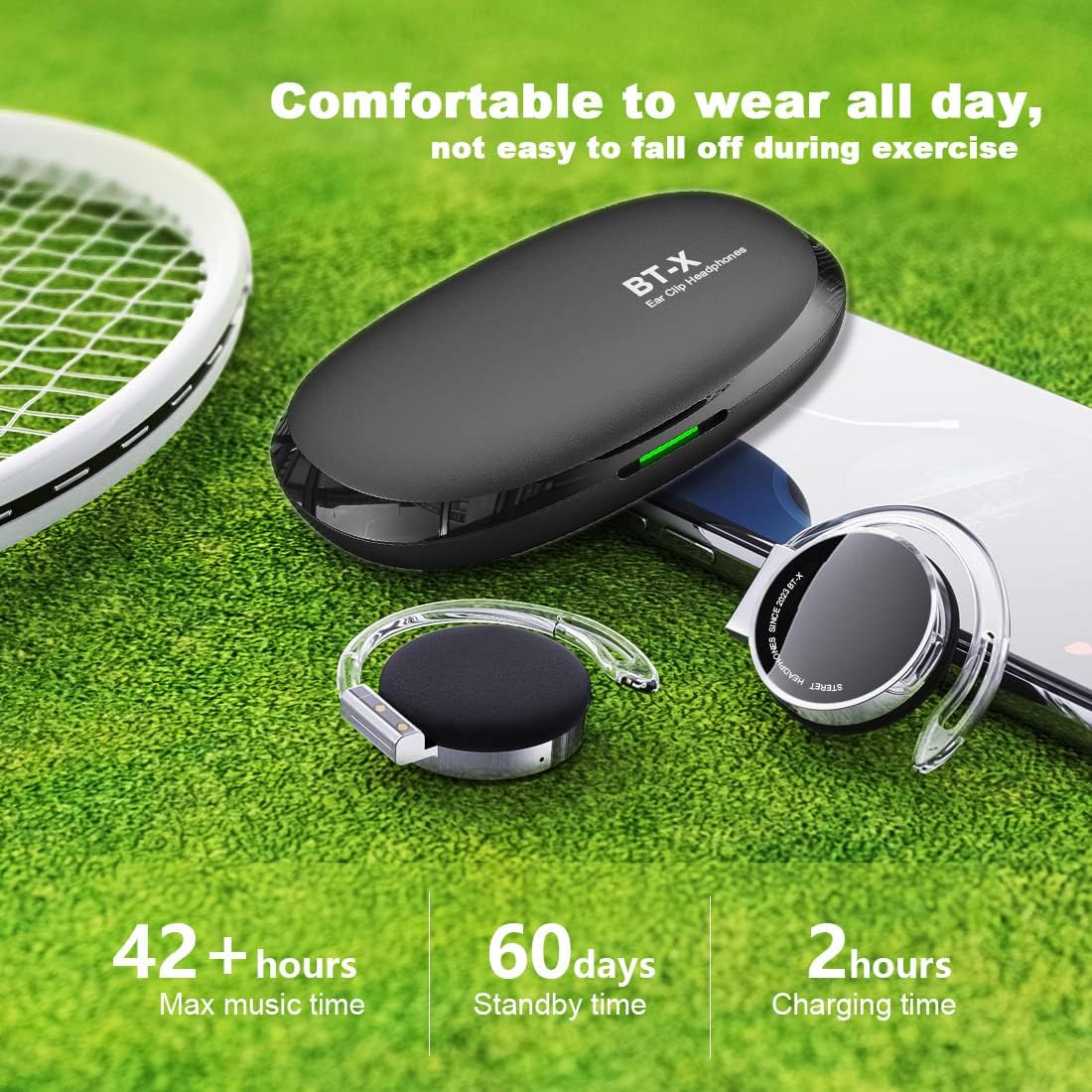Auriculares deportivos inalámbricos con ganchos para los oídos Bluetooth 5.3 sobre la oreja Auriculares inalámbricos Auriculares de oído abierto