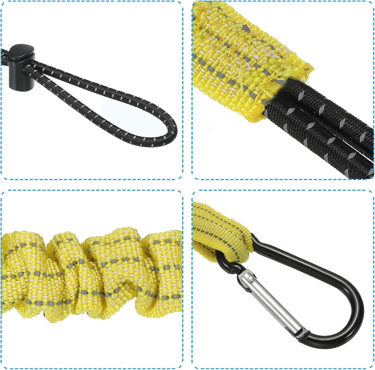 PATIKIL Cordón para herramientas con gancho a presión, paquete de 2 correas de seguridad de 35 pulgadas para protección contra caídas, amarillo