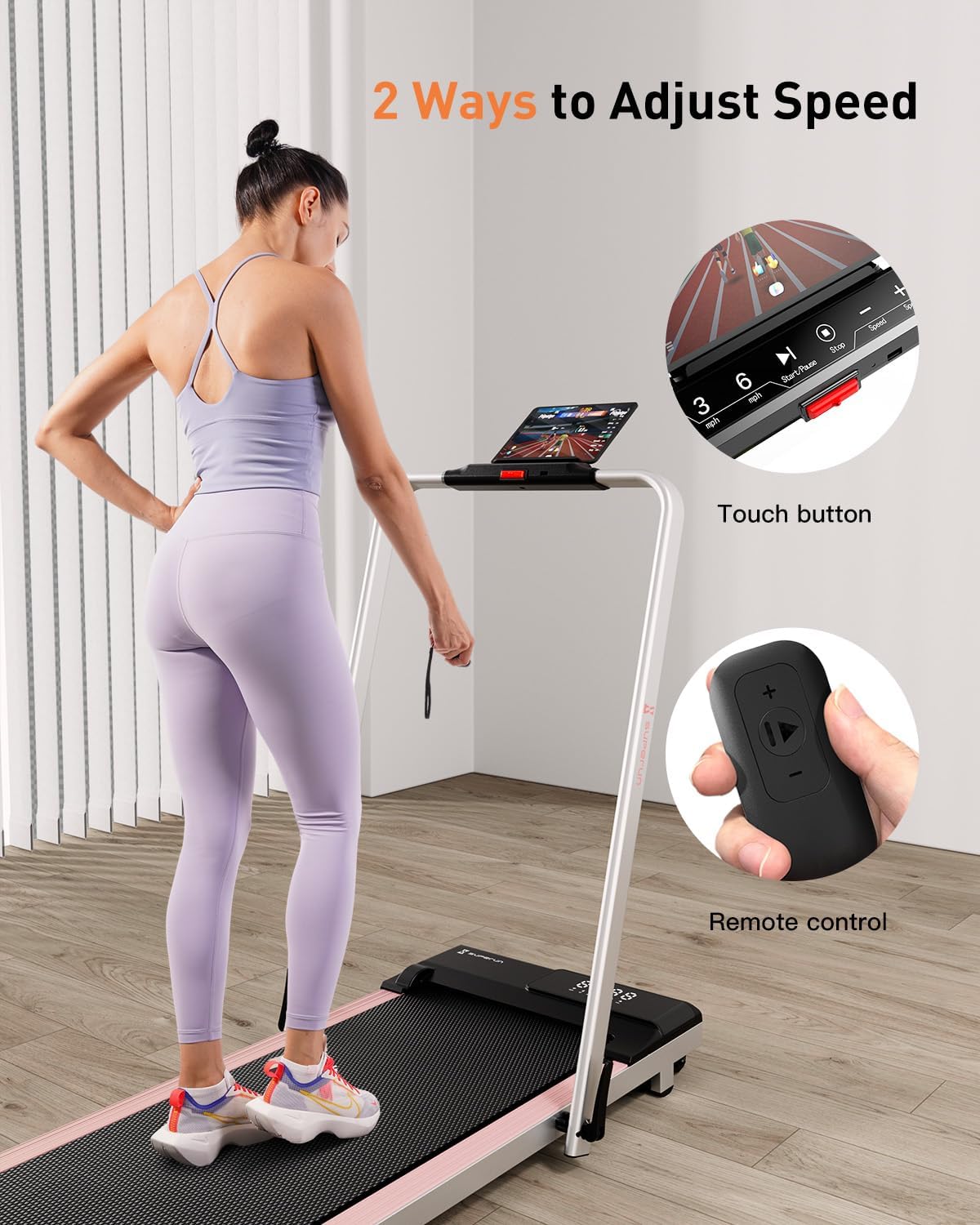 Caminadora 3 en 1 – Cinta de correr plegable de 3.0 HP para el hogar, fácil de almacenar, capacidad de 300 libras debajo del escritorio, instalación