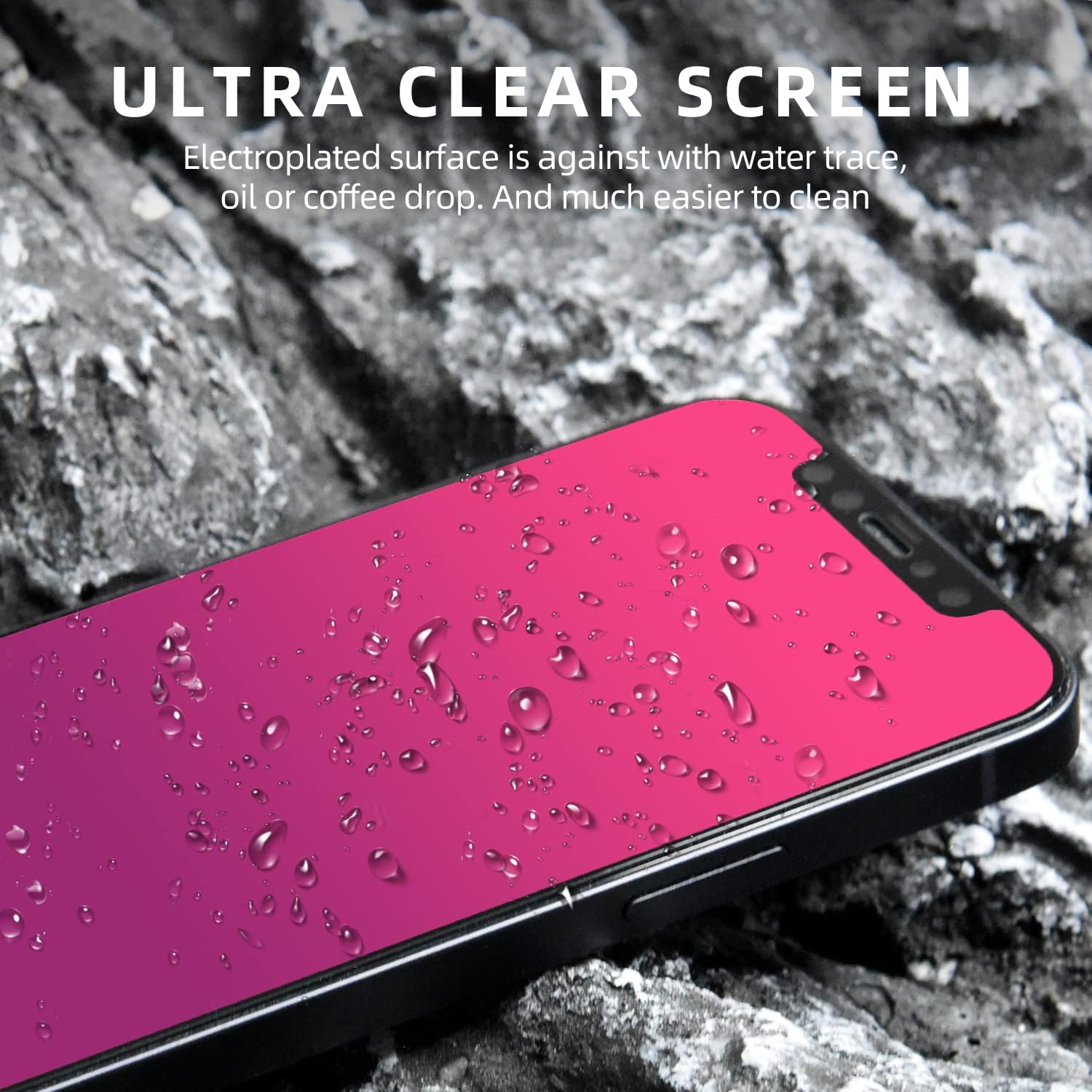 EGKimBa Protector de pantalla de privacidad compatible con iPhone 11 PROiPhone XSiPhone X solamente, 5.8 pulgadas, degradado, colorido, galvanizado,