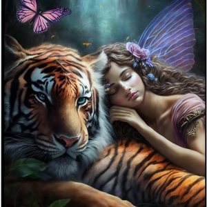 CoHraeu Kits de pintura de diamantes de ángel y tigre 5D para adultos, animales y bellezas, kits de arte de diamantes para adultos, kits de arte de CoHraeu Kits de pintura de diamantes de ángel y tigre 5D para adultos, animales y bellezas, kits de arte de diamantes para adultos, kits de arte de