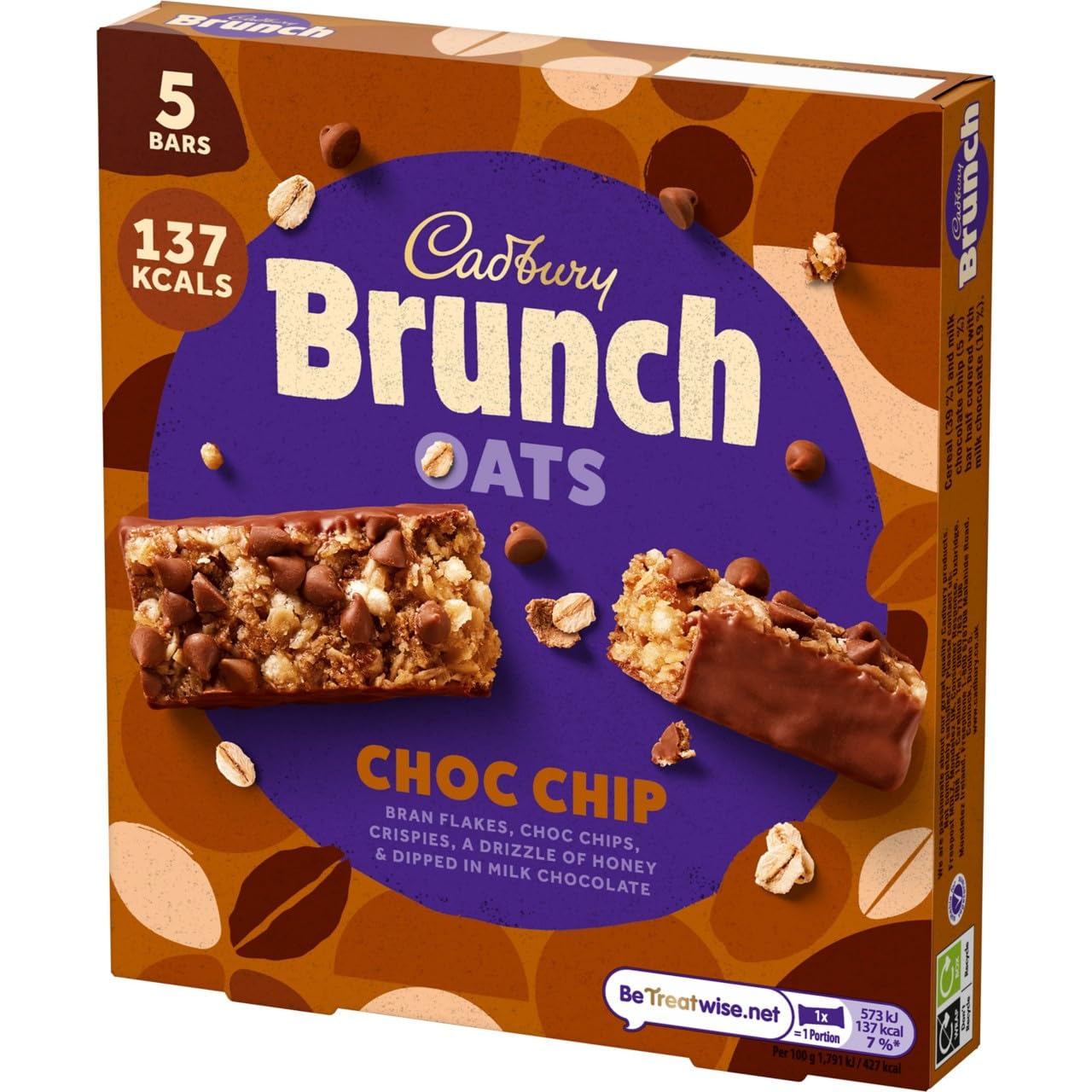 Cadbury Brunch Bar Chocolate Chip, 6.77 oz