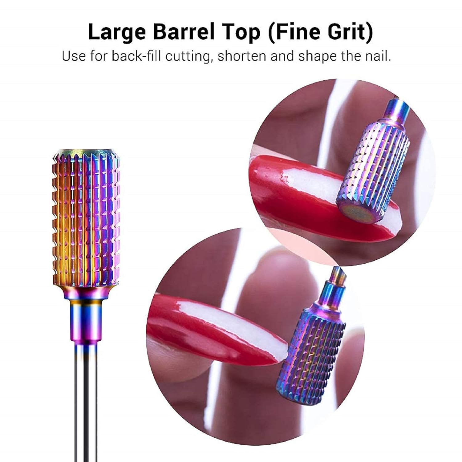 MelodySusie Taladro de uñas profesional de 30000 RPM con 7 brocas de carburo de tungsteno, alta velocidad, bajo calor, bajo ruido, baja vibración,