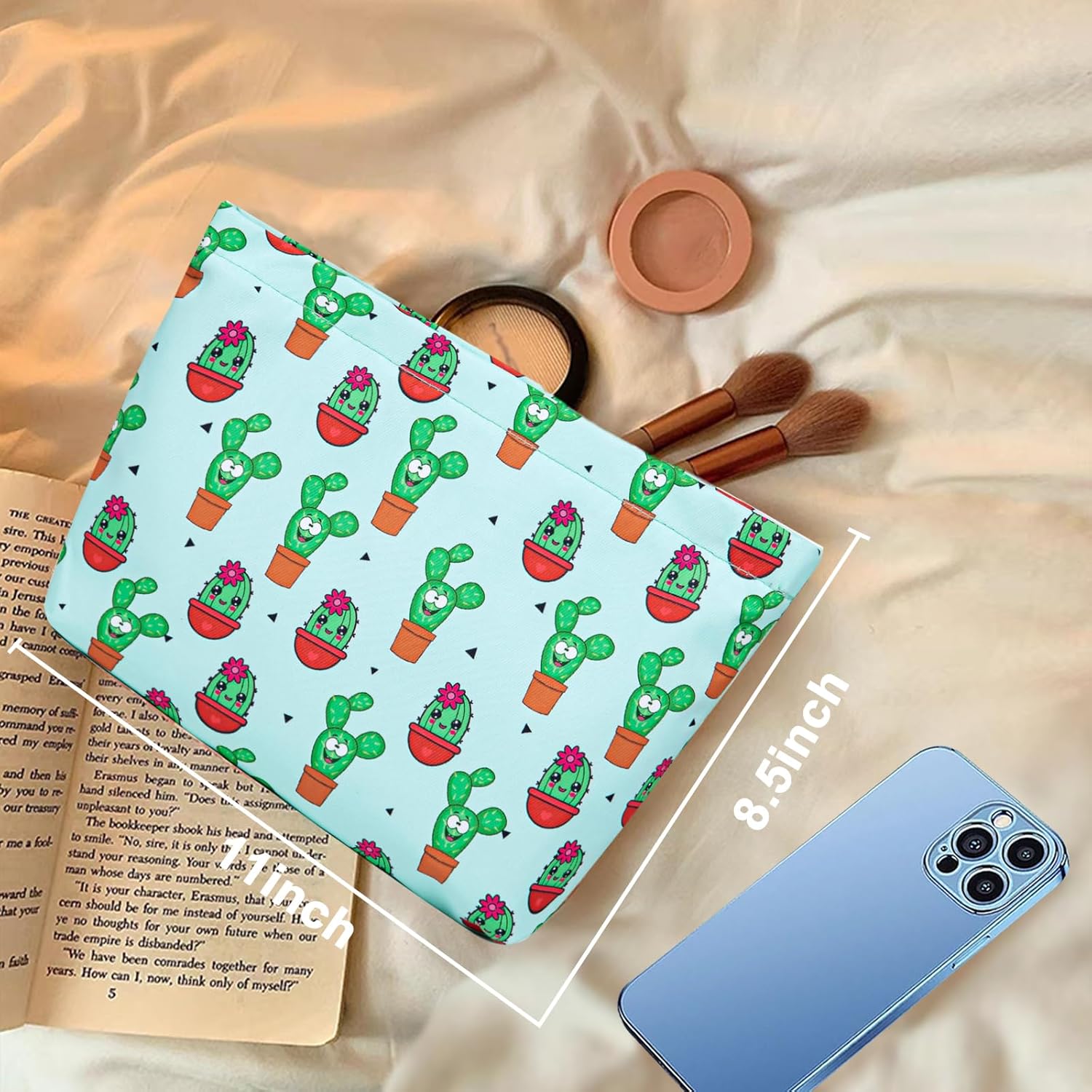 Bolsa de maquillaje para mujer, bolsa de cosméticos grande, organizador de maquillaje, bolsas de aseo de viaje, bolsa impermeable con cremallera