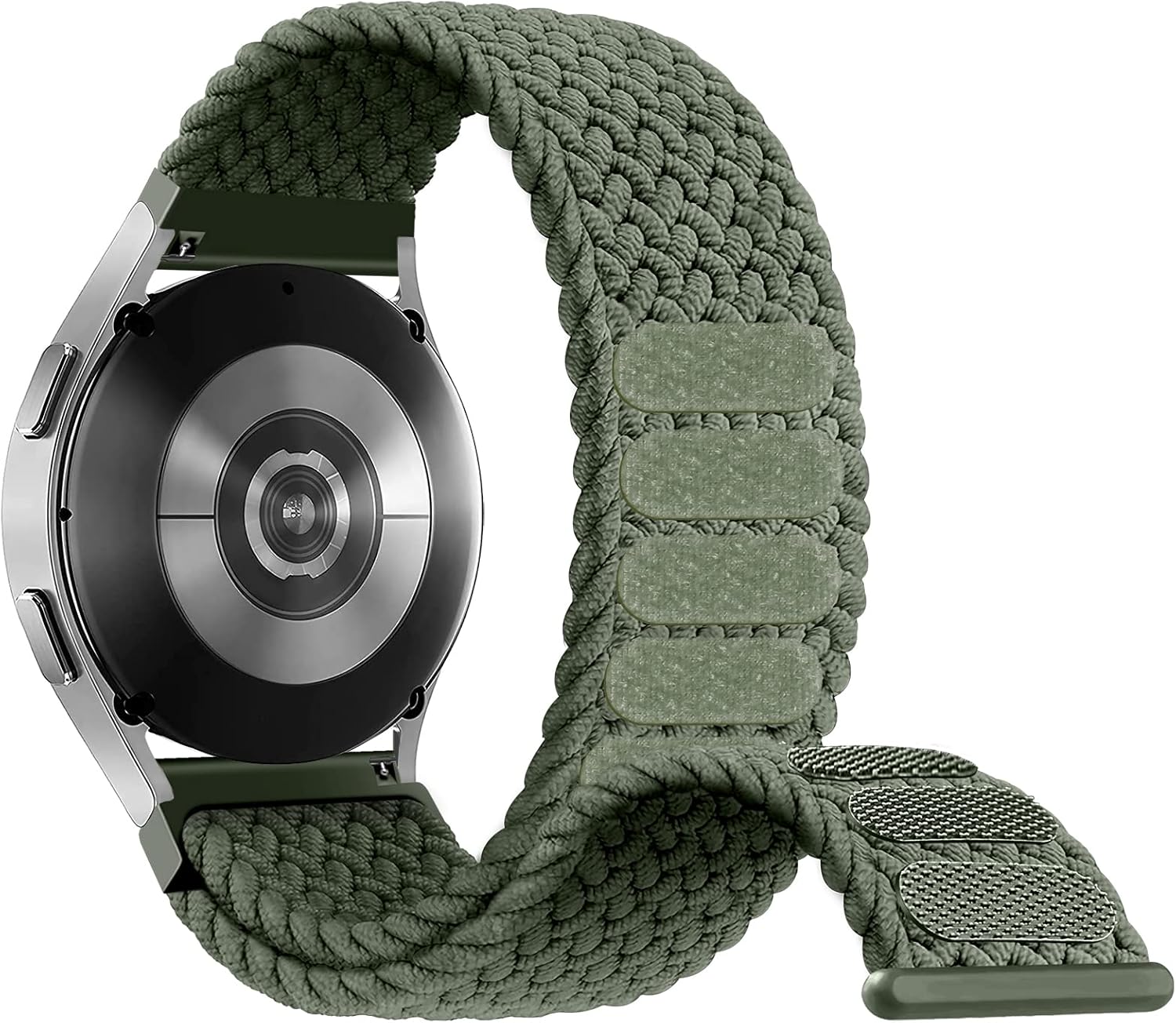 ALMNVO Correa elástica de nailon compatible con Galaxy Watch 5 de 1.57 pulgadas, 1.73 pulgadas, LTE de 1.73 pulgadas, 5 Pro de 1.73 pulgadas,