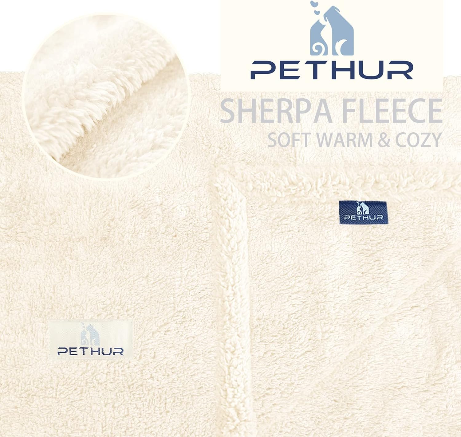 Mantas impermeables para perros medianos, manta de gato mediano lavable para protección del sofá, manta de forro polar sherpa suave, beige, M