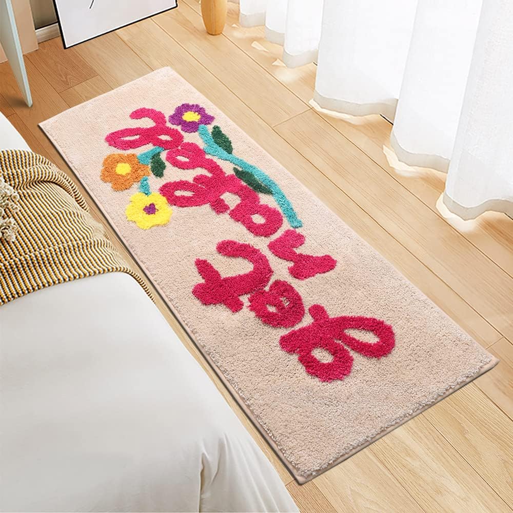 Zeeinx Alfombra de baño con texto en inglés Get Naked, bonita alfombra de baño de microfibra antideslizante, divertida decoración de baño, lavable a