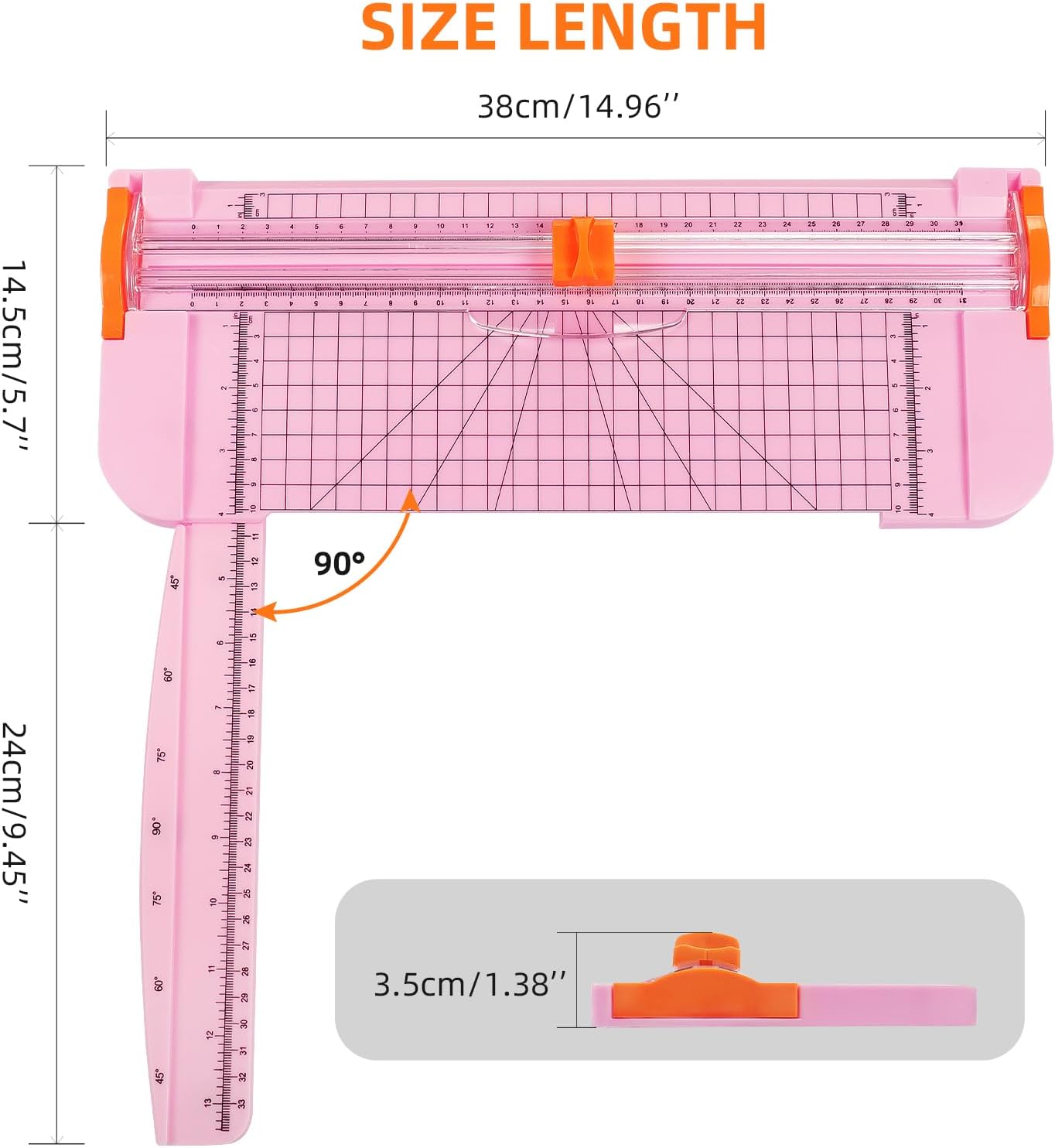 Cortador de papel, cortador de papel portátil, herramienta para álbumes de recortes con regla lateral de protección automática de seguridad para
