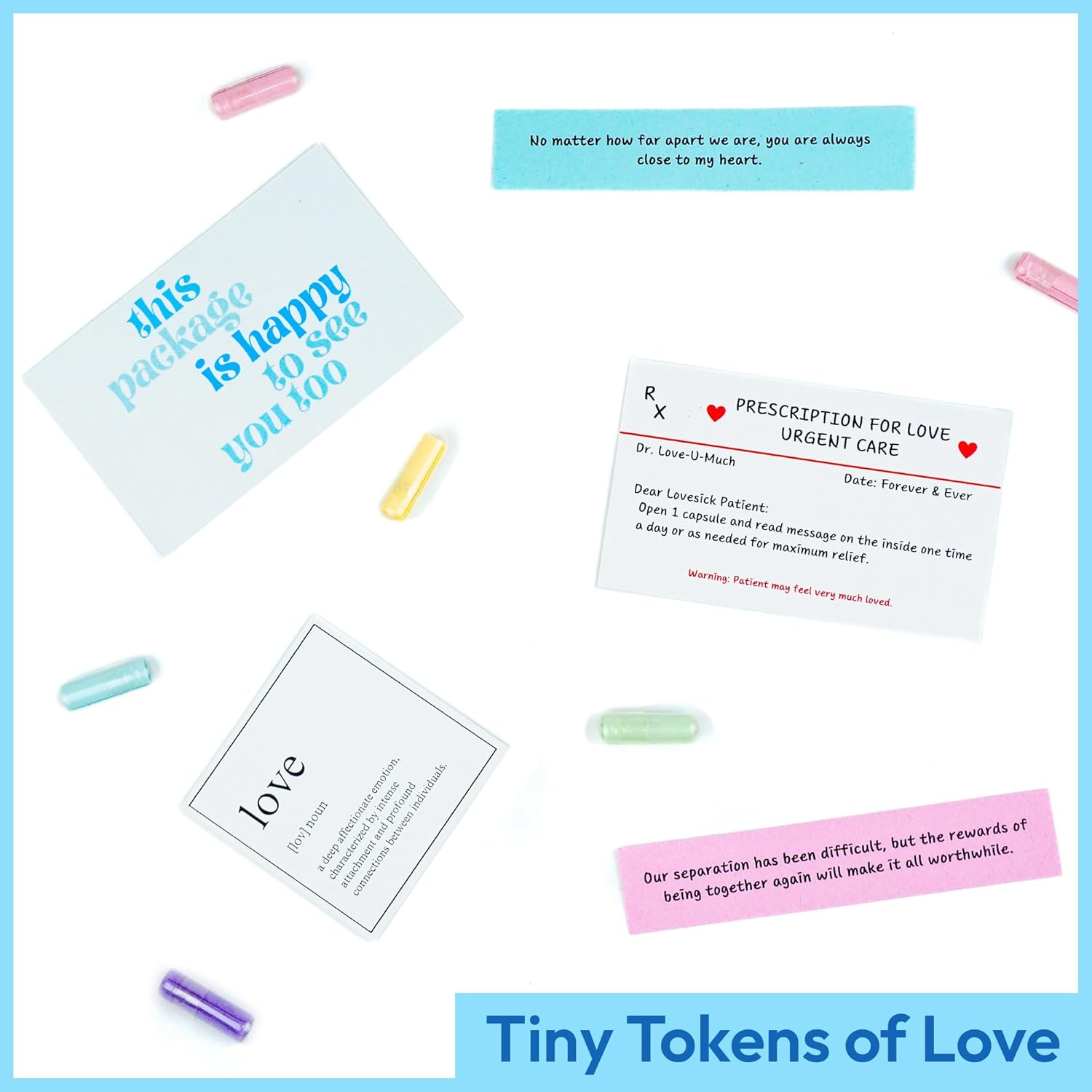 Cápsulas de amor preescritas Mensajes en una botella, Cartas de amor Regalos para relaciones a larga distancia (50+), Regalos del día de la madre