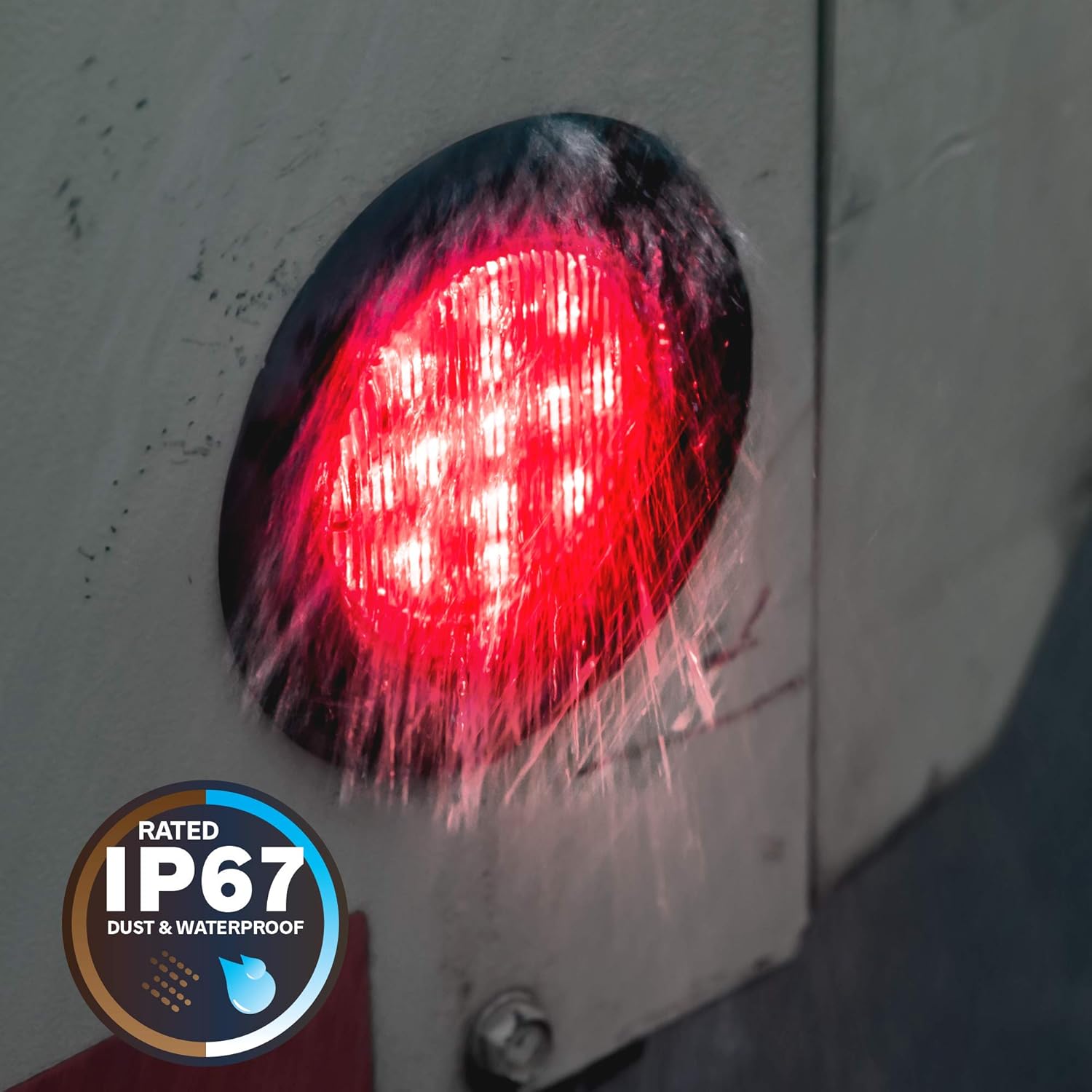 ONLINE LED STORE – Luces de delimitación lateral de 13 LED, redondas, de 6.35cm (padre)., Paquete de 2, Rojo