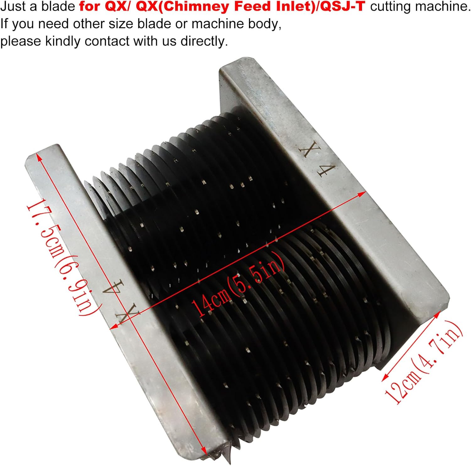 Hoja de 0.157 in para 110 V QXQX (entrada de alimentación de chimenea)QSJ-T Cortadora comercial para varias carnes y encurtidos sin cuerpo de máquina