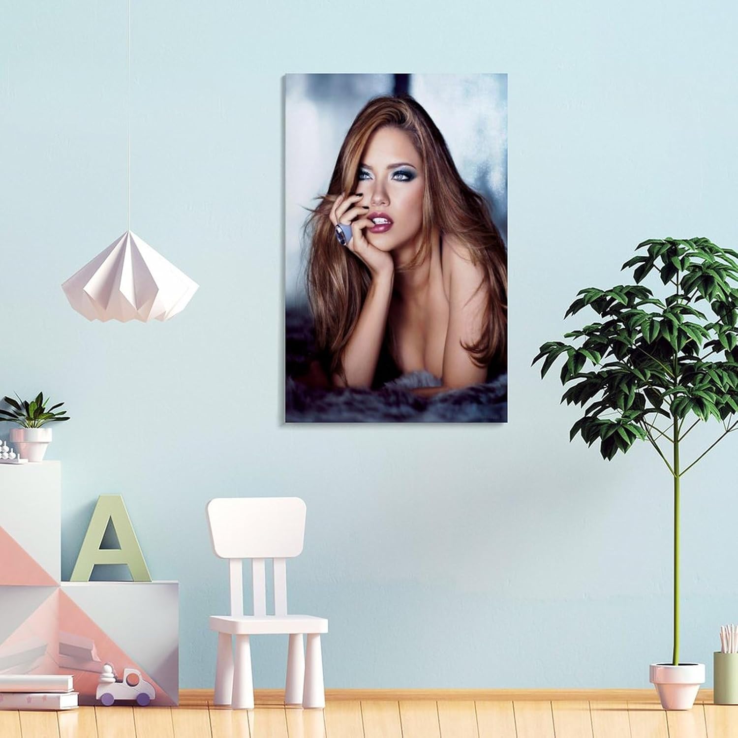 Habitaciones Afiches Estética Adriana Lima Afiches Sexy Pintura De Lona Afiches Y Estampas Arte De P Póster Pintura Decorativa Lienzo Póster de