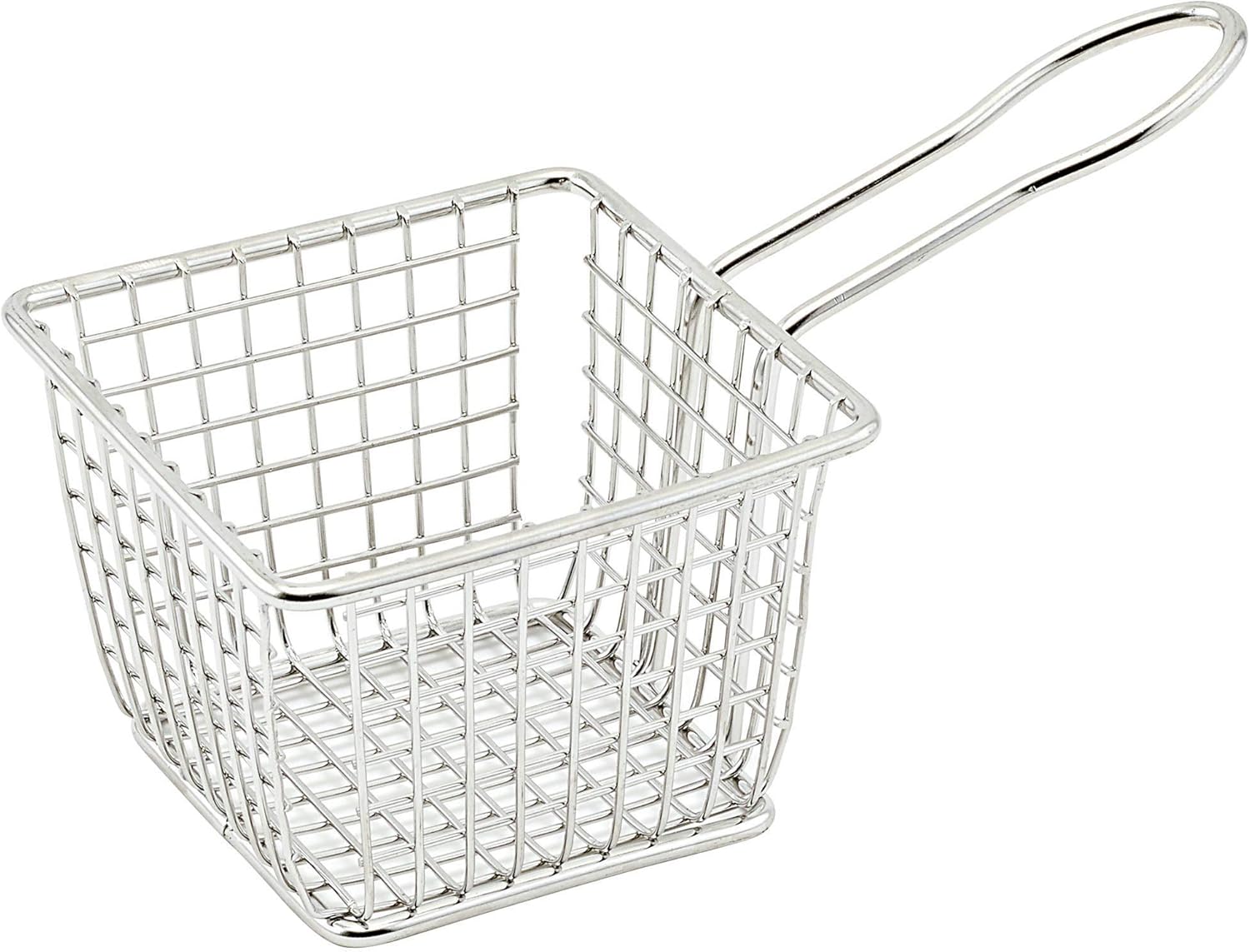 WINCO Mini cesta para freír, redonda, 3-34, plata