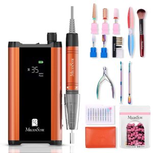 MelodySusie MB450E – Taladro de uñas inalámbrico profesional de 35000 RPM, máquina de taladro de uñas recargable portátil sin escobillas, bajo MelodySusie MB450E – Taladro de uñas inalámbrico profesional de 35000 RPM, máquina de taladro de uñas recargable portátil sin escobillas, bajo