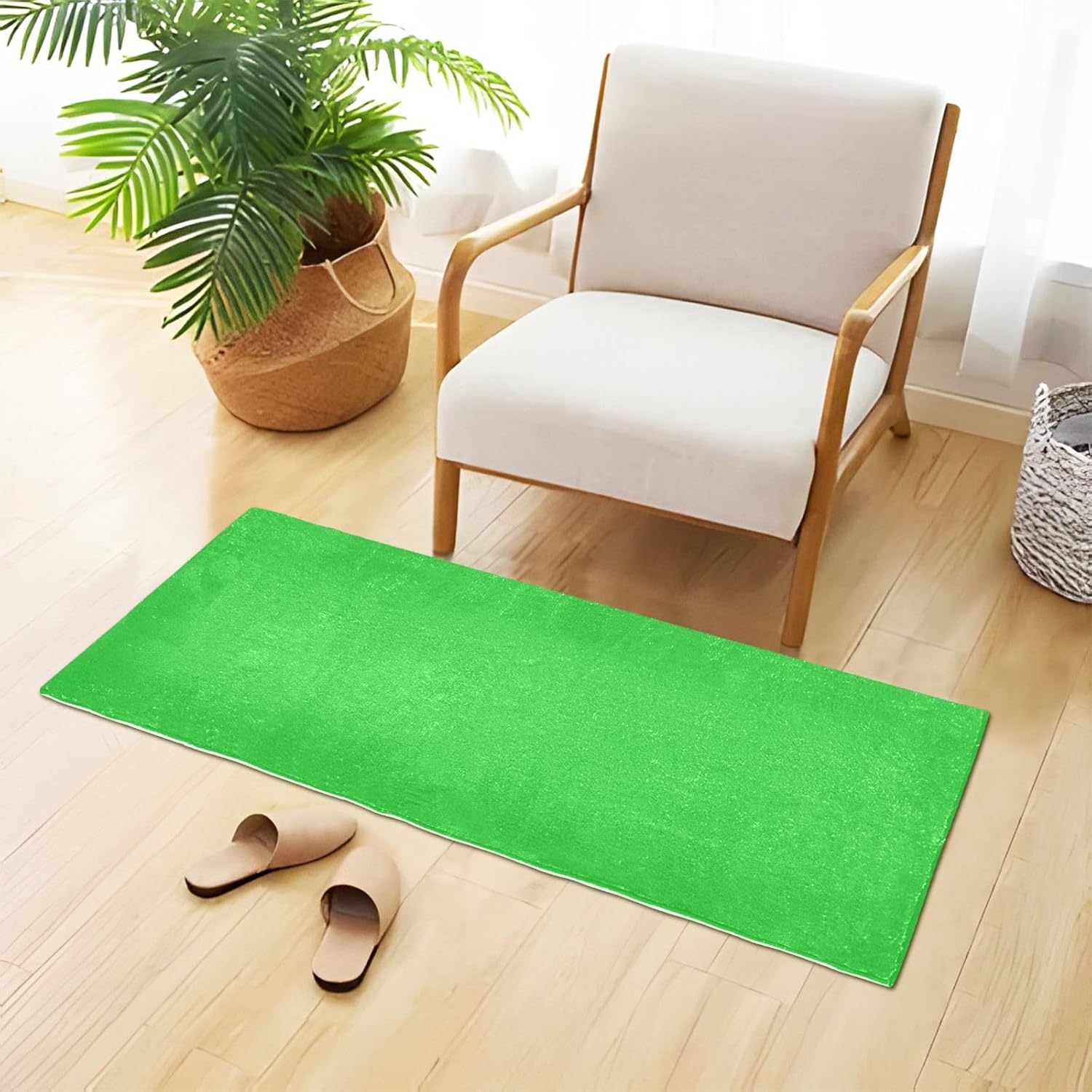 Malachite – Alfombra de baño de felpa absorbente, antideslizante, con parte trasera de goma, lavable, 39 x 20 pulgadas